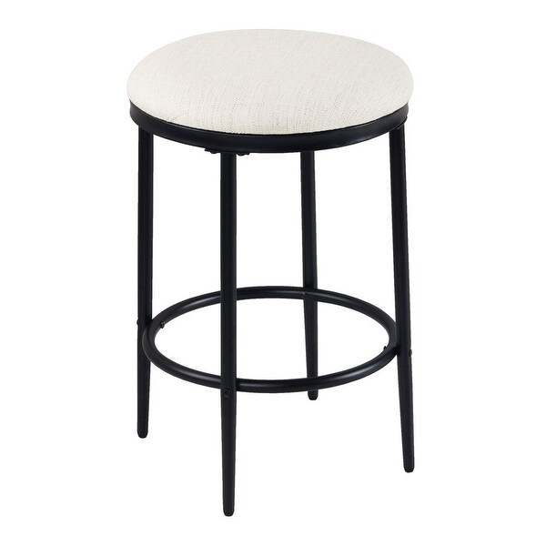 HomePop Upholstered Metal Barstool