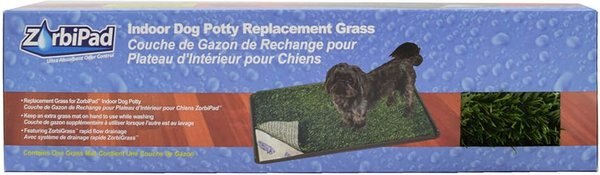 ZorbiPad Indoor Dog Potty Pad Replacement Grass， 16-in x 24-in