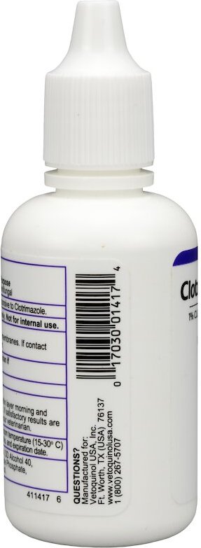 Vetoquinol Clotrimazole Antifungal Solution Droppers for Dogs and Cats