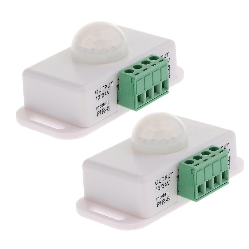 2pcs Dc 12v 24v Pir Motion Sensor Switch For Led Light Lamps， Led Strip Lights