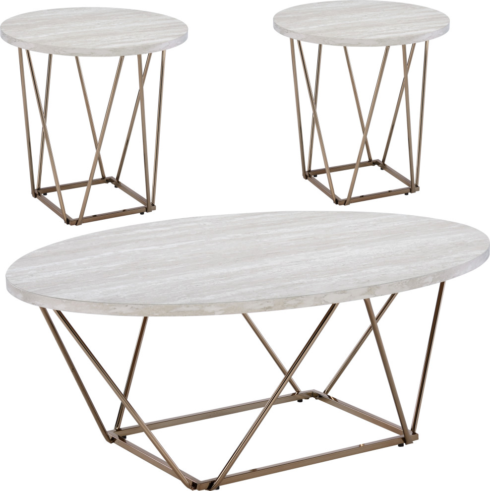 Rowyn Occasional Table Set (Set of 3)   Contemporary   Coffee Table Sets   by HedgeApple  Houzz