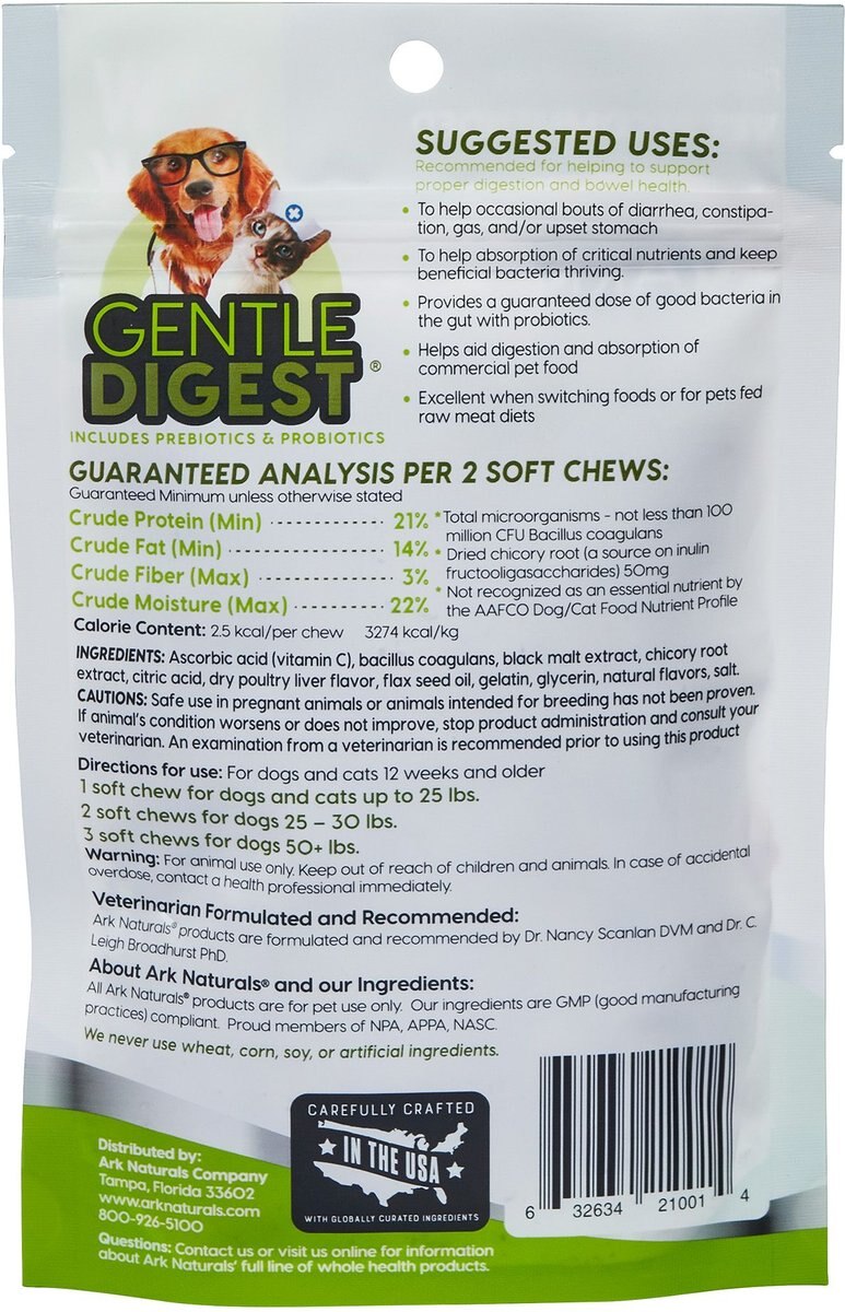 Ark Naturals Gentle Digest Dog and Cat Soft Chews