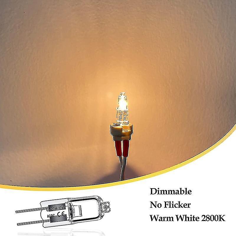 G4 Light Bulbs 20w， 10pcs Crystal Clear Halogen Bulb 2 Pin， 12 Volt 20 Watt Bi-pin Capsule Xenon Bul