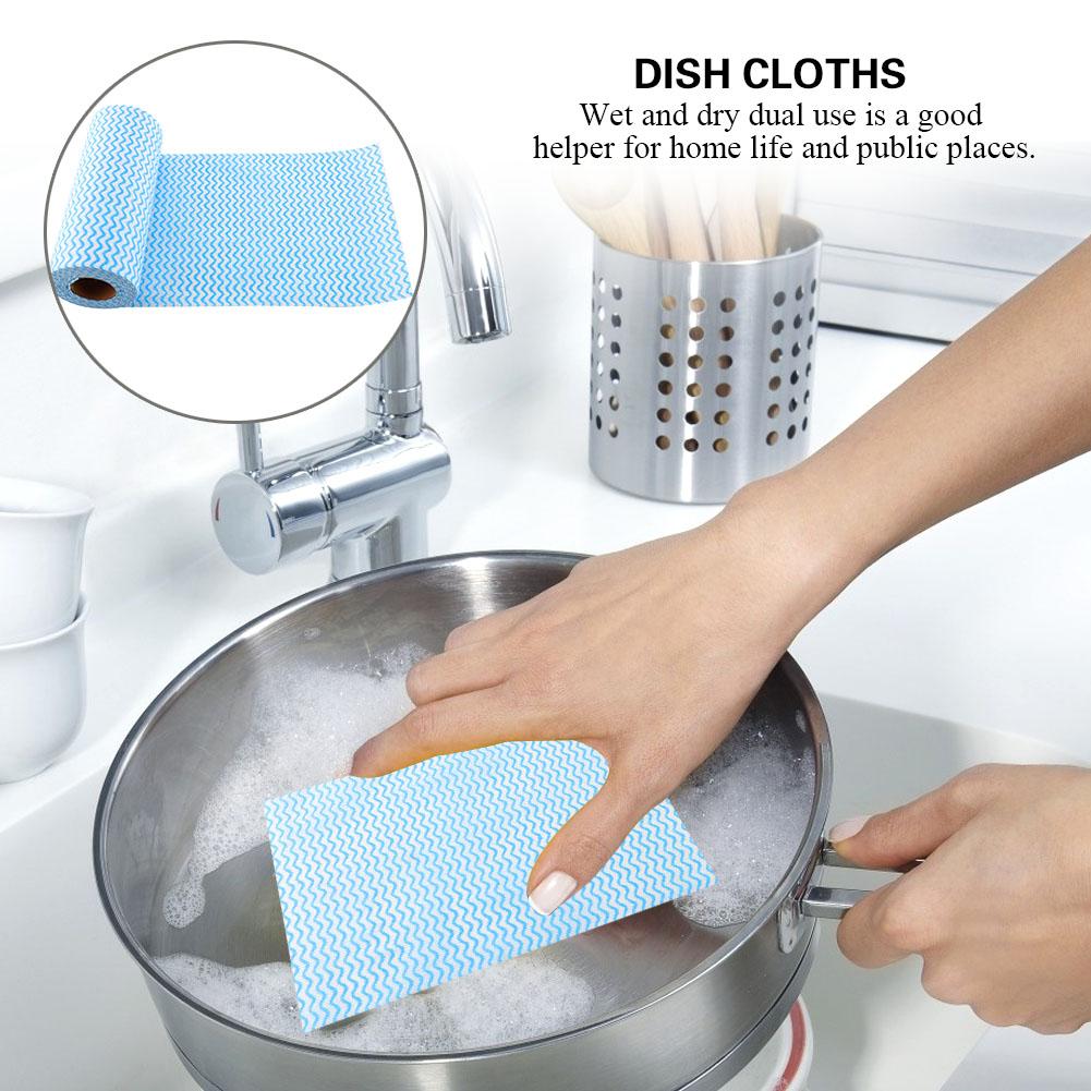 Mgaxyff 50pcs Disposable Non-stick Oil Non-woven Fabric Duster Dish Cloth  Hand Towel for Kitchen， Kitchen Cloths， Non-stick Oil Dish Cloths