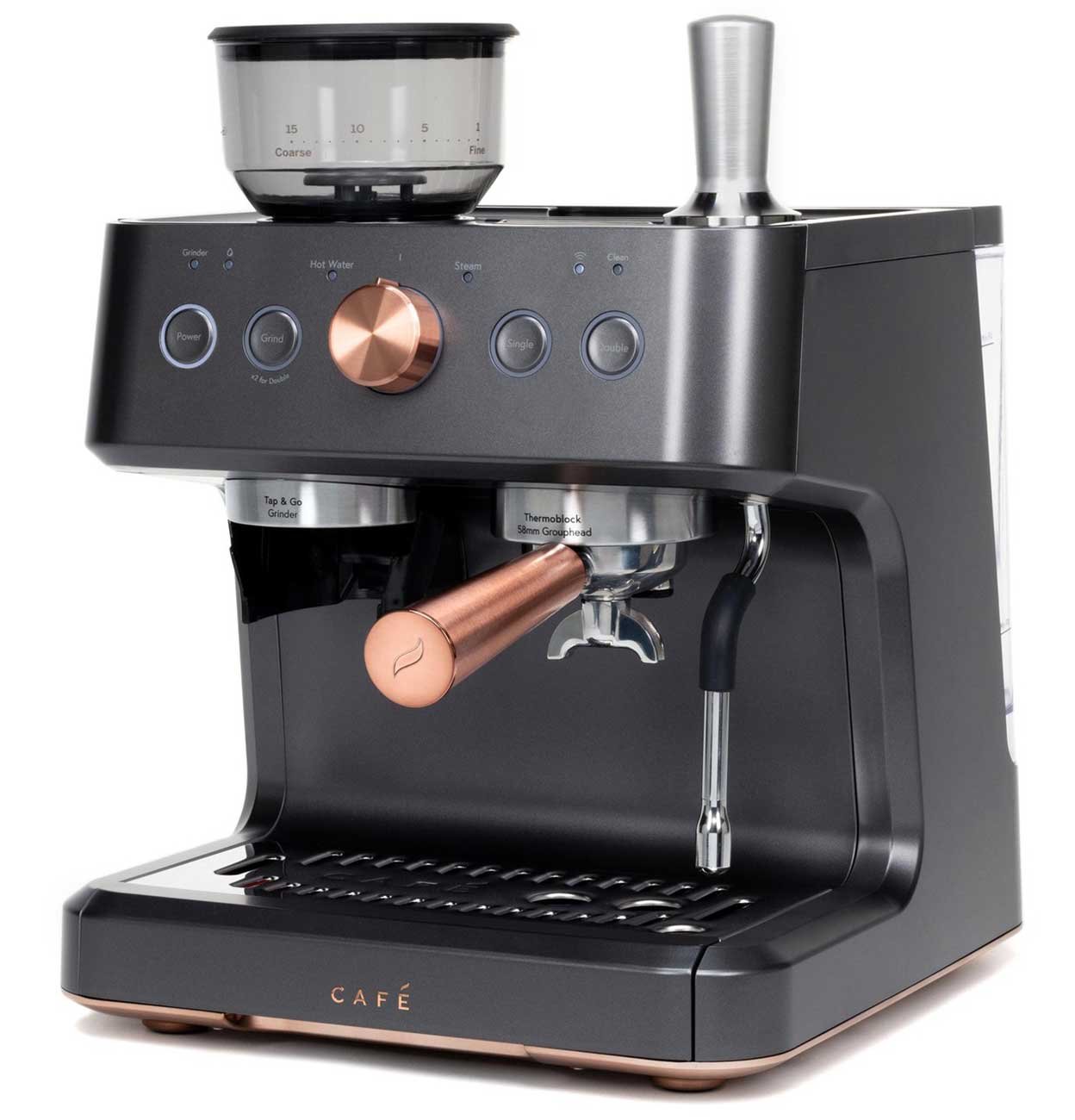 Cafe Bellissimo Matte Black Semi Automatic Espresso Machine