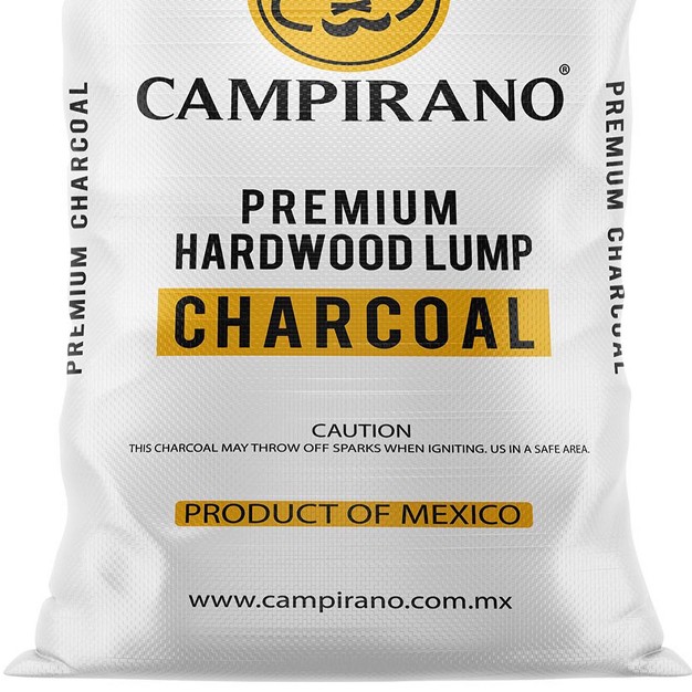 Campirano Premium All Natural Hardwood Bulk Black Lump Charcoal Burns Longer And Hotter Perfect For Smokers Or Ceramic Grills 40 Pound Bag 3 Pack