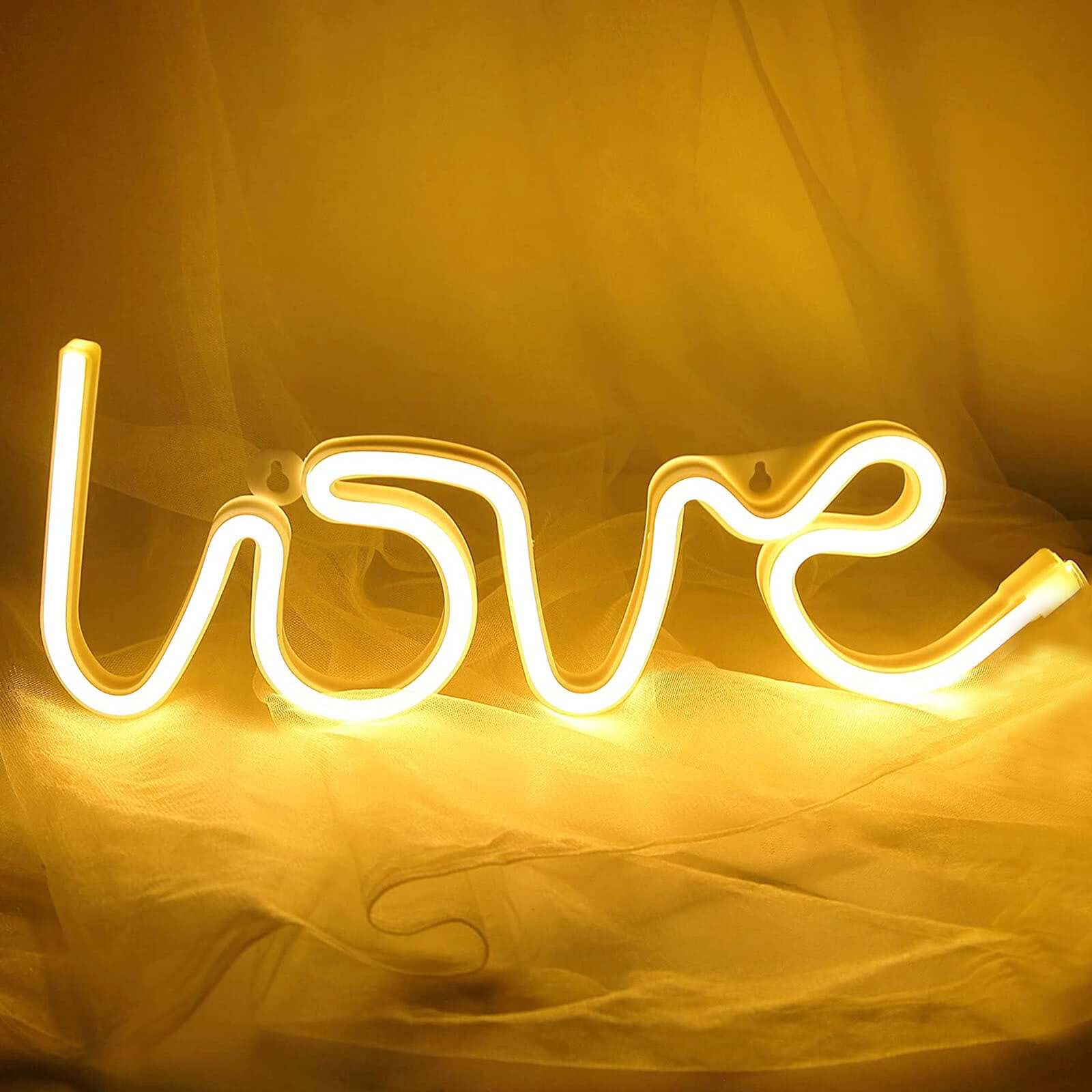 Love Neon Light Sign, LED Reusable Wall Decor Lights USB and Battery Operated 13