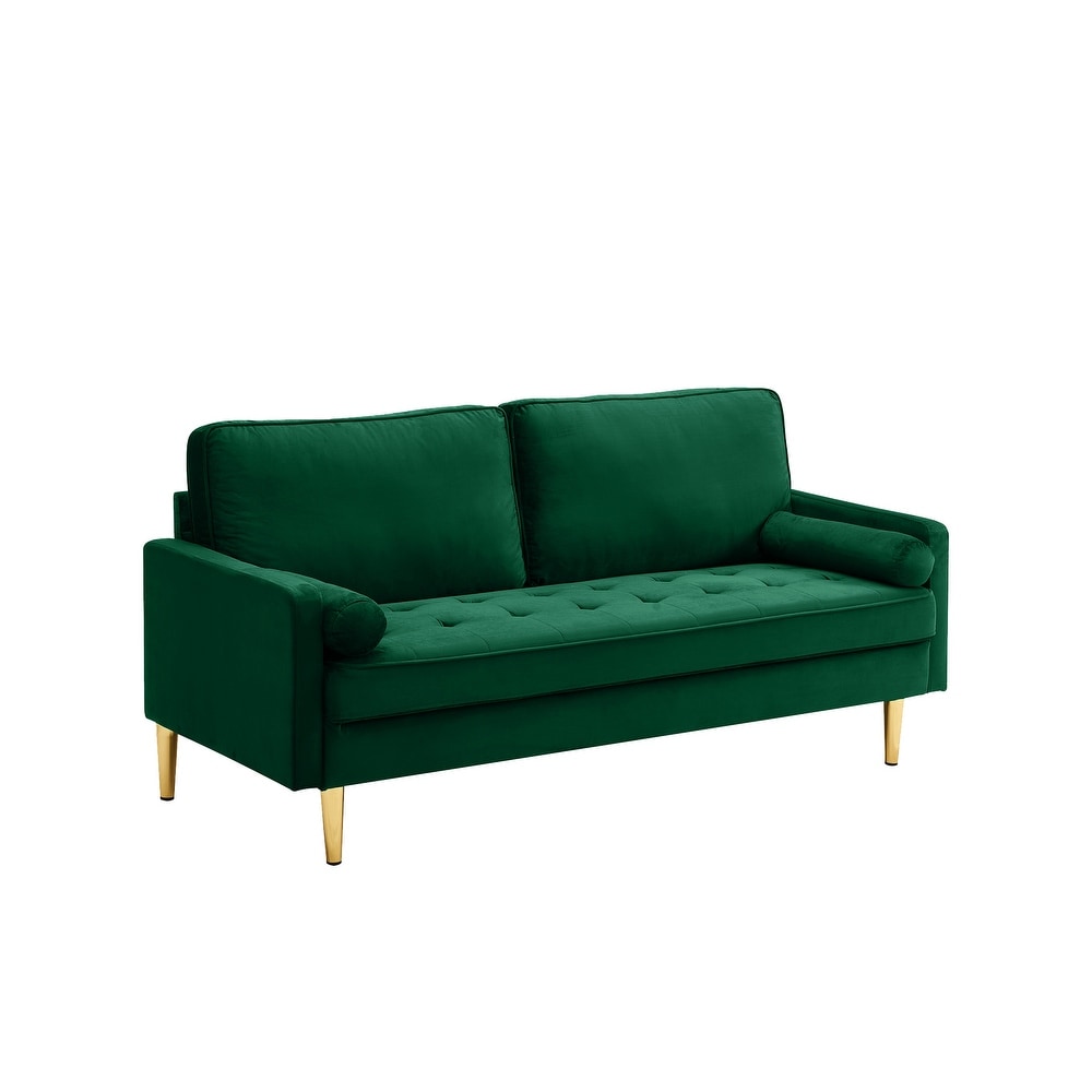 Tufted Seat Settee Sleeper Loveseat Green Velvet Loveseat Recliners