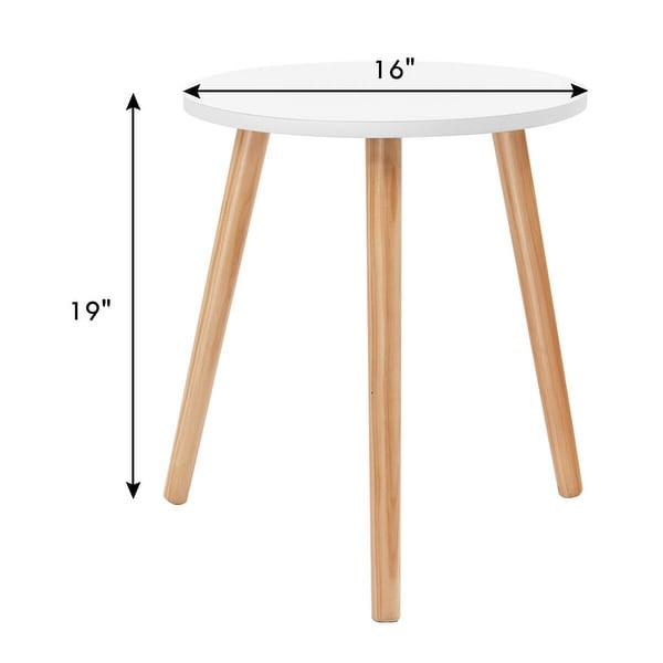 Small Modern Round Coffee Tea Side Table - 16