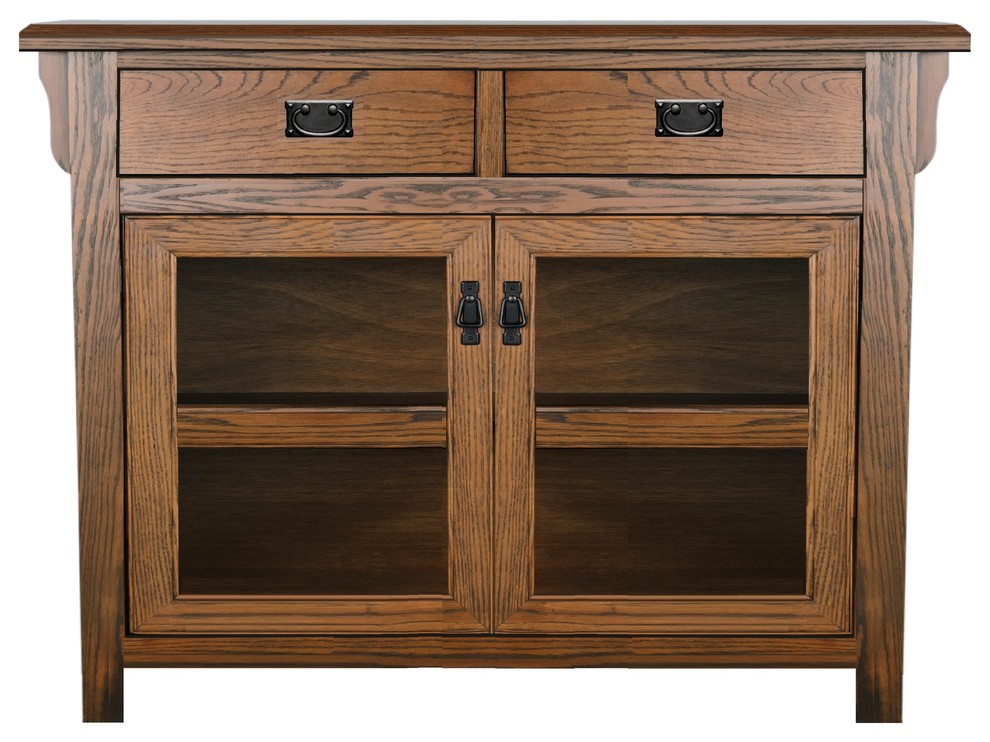 55 quotWide Mission Entertainment TV Console   Farmhouse   Entertainment Centers And Tv Stands   by Eagle Furniture  Houzz