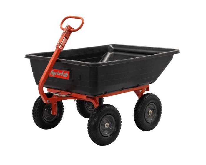 Agri-Fab 4 Wheel Poly Swivel and Dump Garden Cart - 45-0594