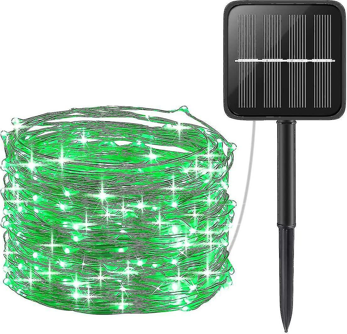 St. Patrick's Day Solar String Lights， Mini 100 Led Copper Wire Lights， Fairy Lights， Indoor Outdoor