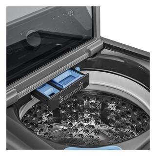 LG 5 Cu. Ft. Top Load Washer in Middle Black with Impeller and TurboDrum Technology WT7150CM