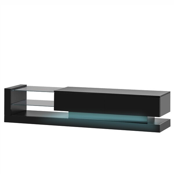 TV Stand with Two Media Storage Cabinets for 75