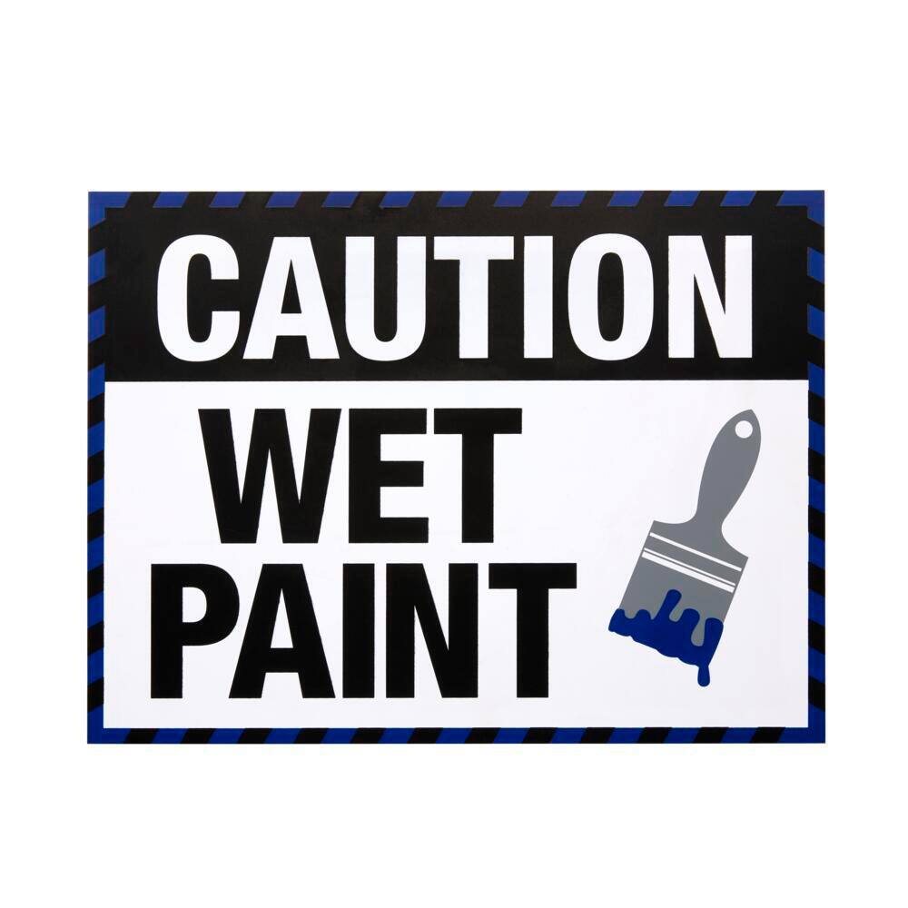 Everbilt 9 in. x 12 in. Plastic Wet Paint Sign 31755