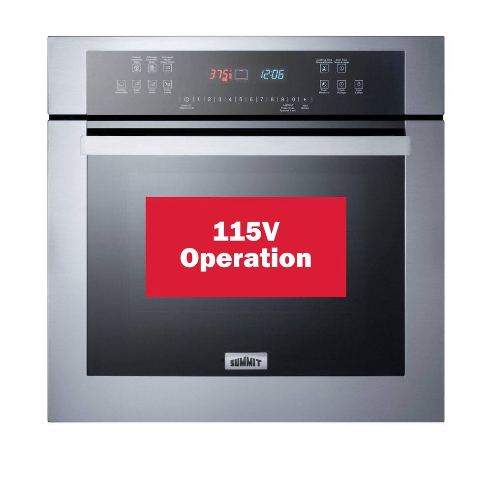 Summit Appliance 24 in. 115-Volt Single Electric Wall Oven in Stainless Steel SEW24115