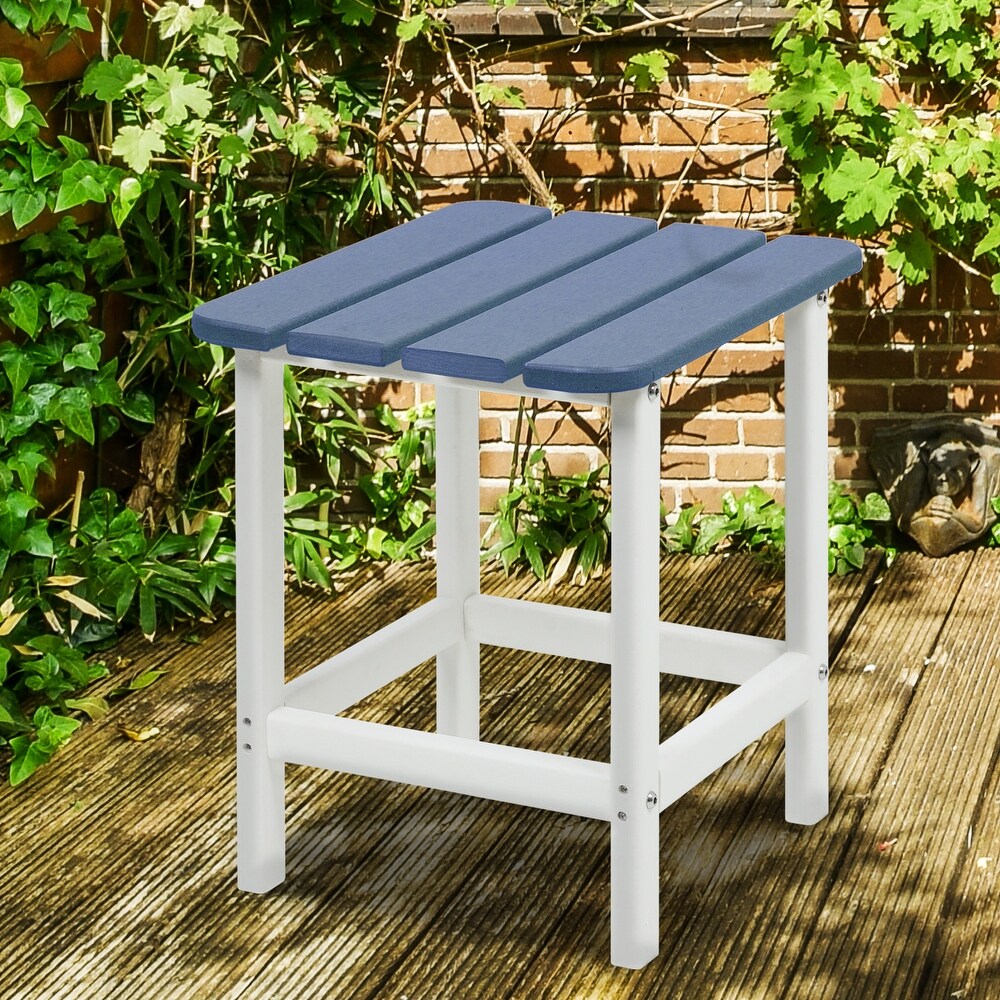 Aoodor Outdoor Side Table  Square Adirondack Patio End Table for Patio  Pool  Porch   N/A