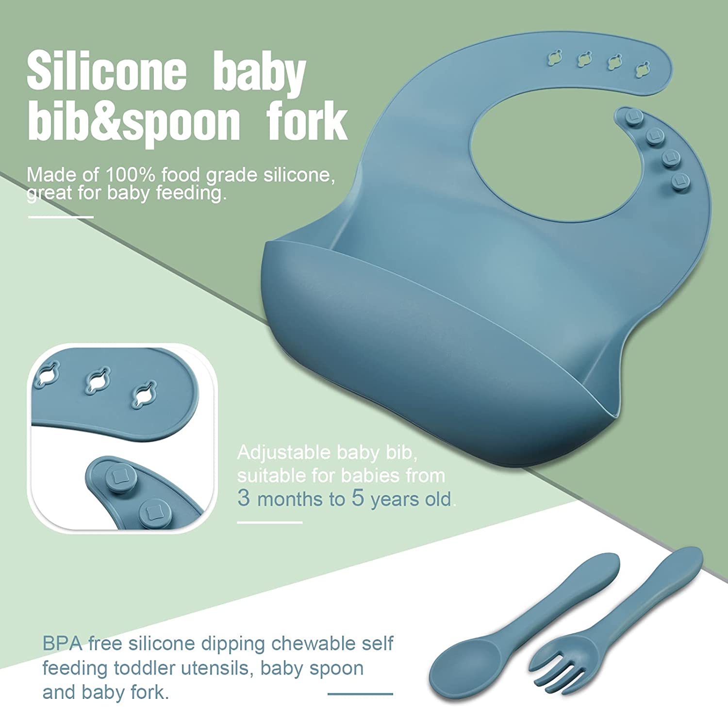 12-piece silicone baby feeding set