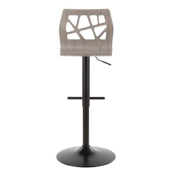 Carson Carrington Sala Light Grey Wood Adjustable Bar Stool