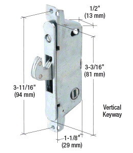 CRL E2009 1/2 Wide Round End Face Plate Mortise L...