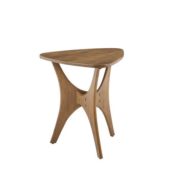 Blaze Triangle Wood End Table