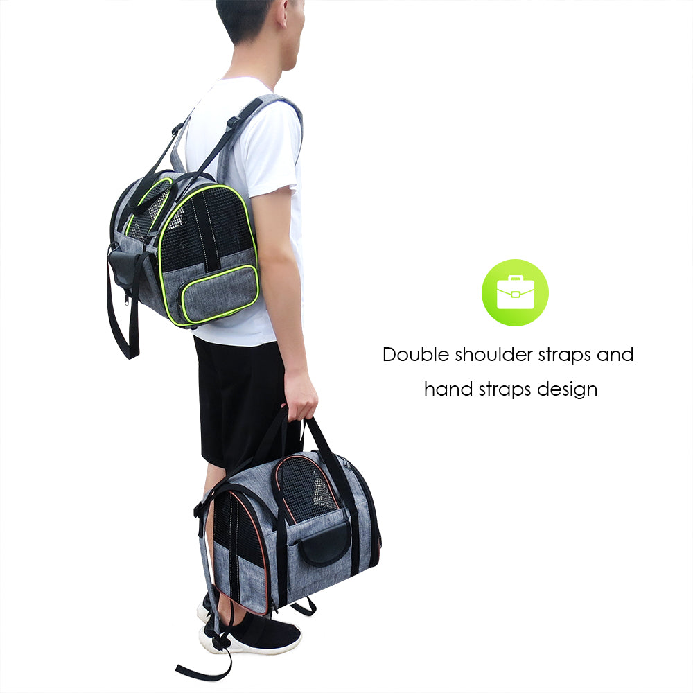 Breathable Pet Backpack Pet Carrier Bag Folding Bag Dog Out Cat Out Bag Portable Shoulder Bag