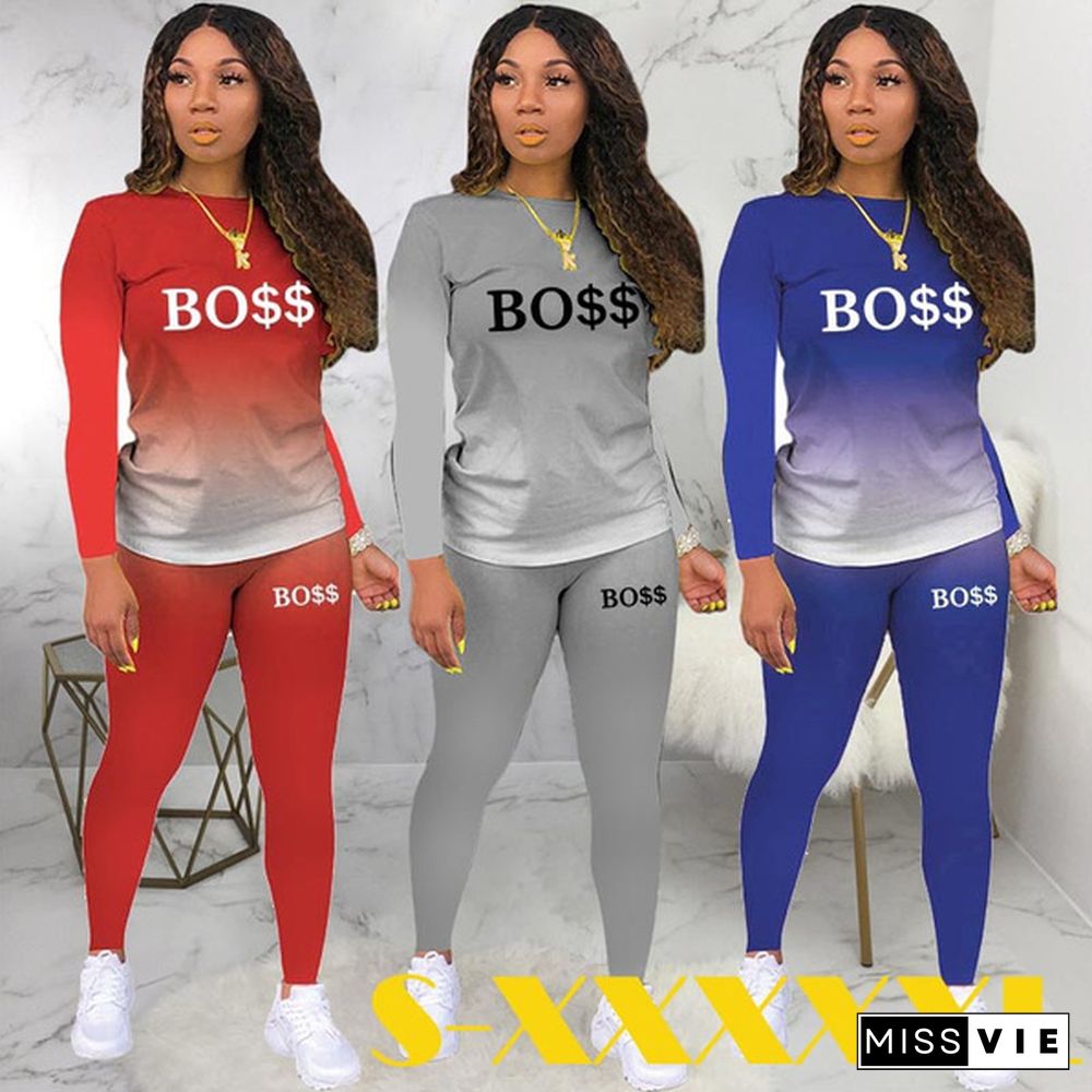 Two Piece Set Women Tracksuits Sets Brand Printed Hoodie Pants Sweatshirt Set Sports Suit For Women Clothing