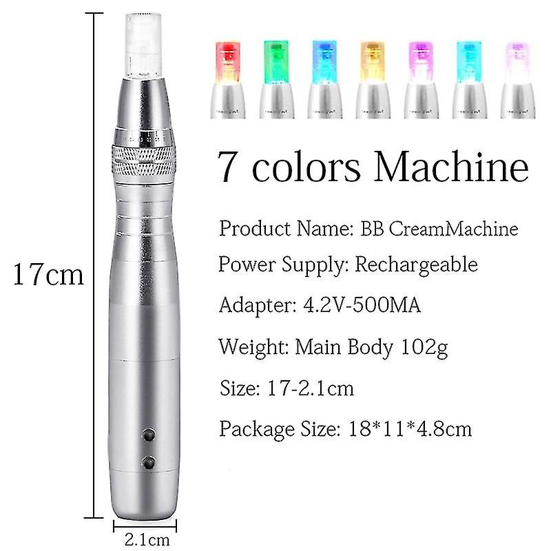 Jinzhaolai 7 Color Led Light Pmu Machine Bb Cream Glow Mesowhite Ampoule Microneedles Treatment Machine For Whitening Remove Acne Wrinkle