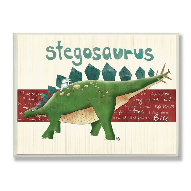 Stegosaurus Dinosaur Kids x27 Wall Plaque Art 10 quot x15 quot x0 5 quot Stupell Industries