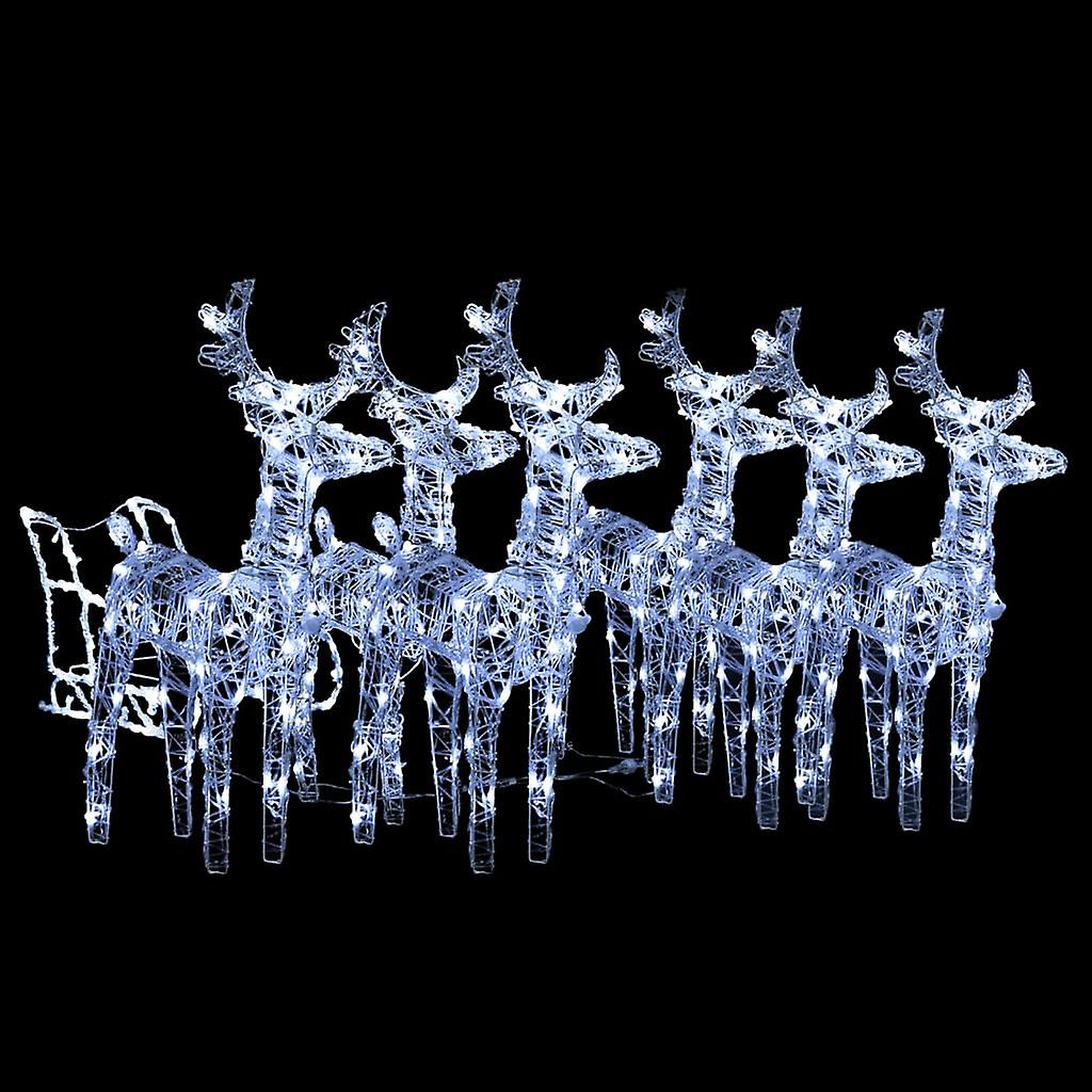 Vidaxl Reindeers and Sleigh Christmas Decoration 320 Leds Acrylic