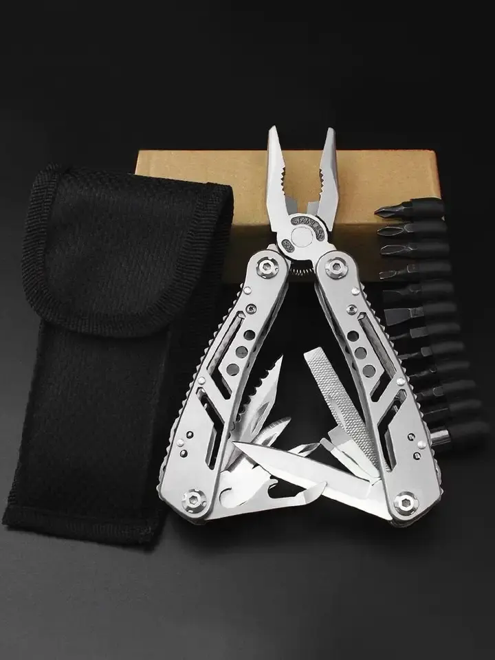 Tactical  Multitool Pliers Outdoor Camping Survival  Folding Pliers Stainless Steel Mini Combination Knife Pliers