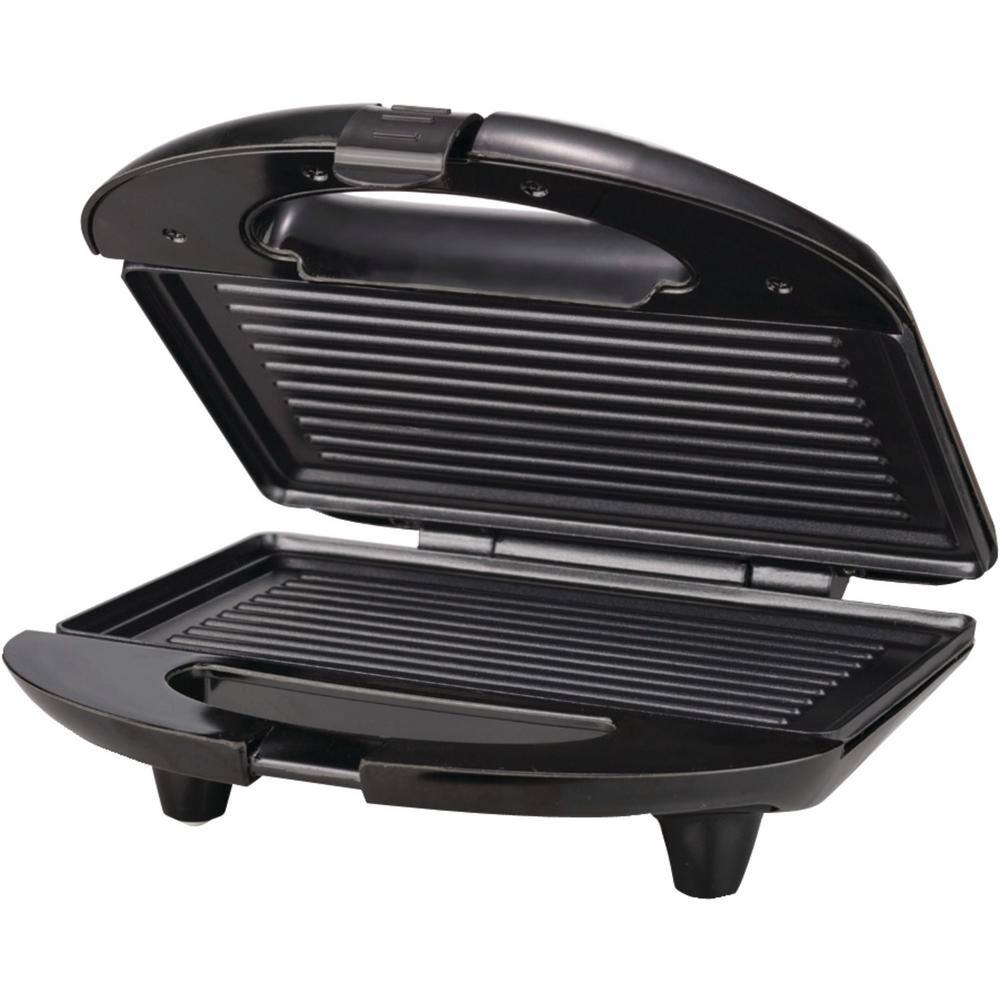 Brentwood Appliances 44 sq. in. Black Stainless Steel Nonstick Panini Press and Sandwich Maker TS-246