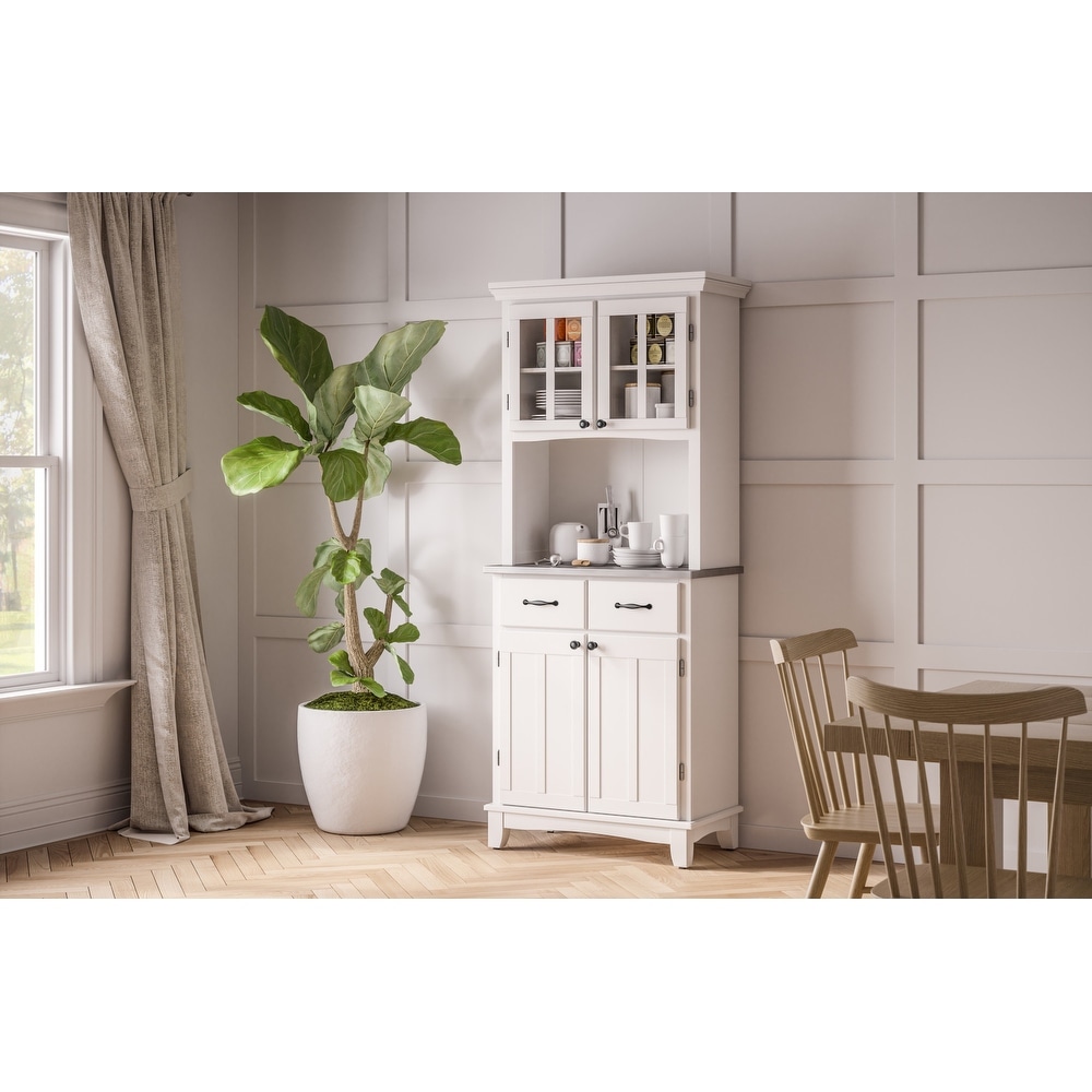 Homestyles Buffet Of Buffets Off White Wood Buffet with Hutch   31\