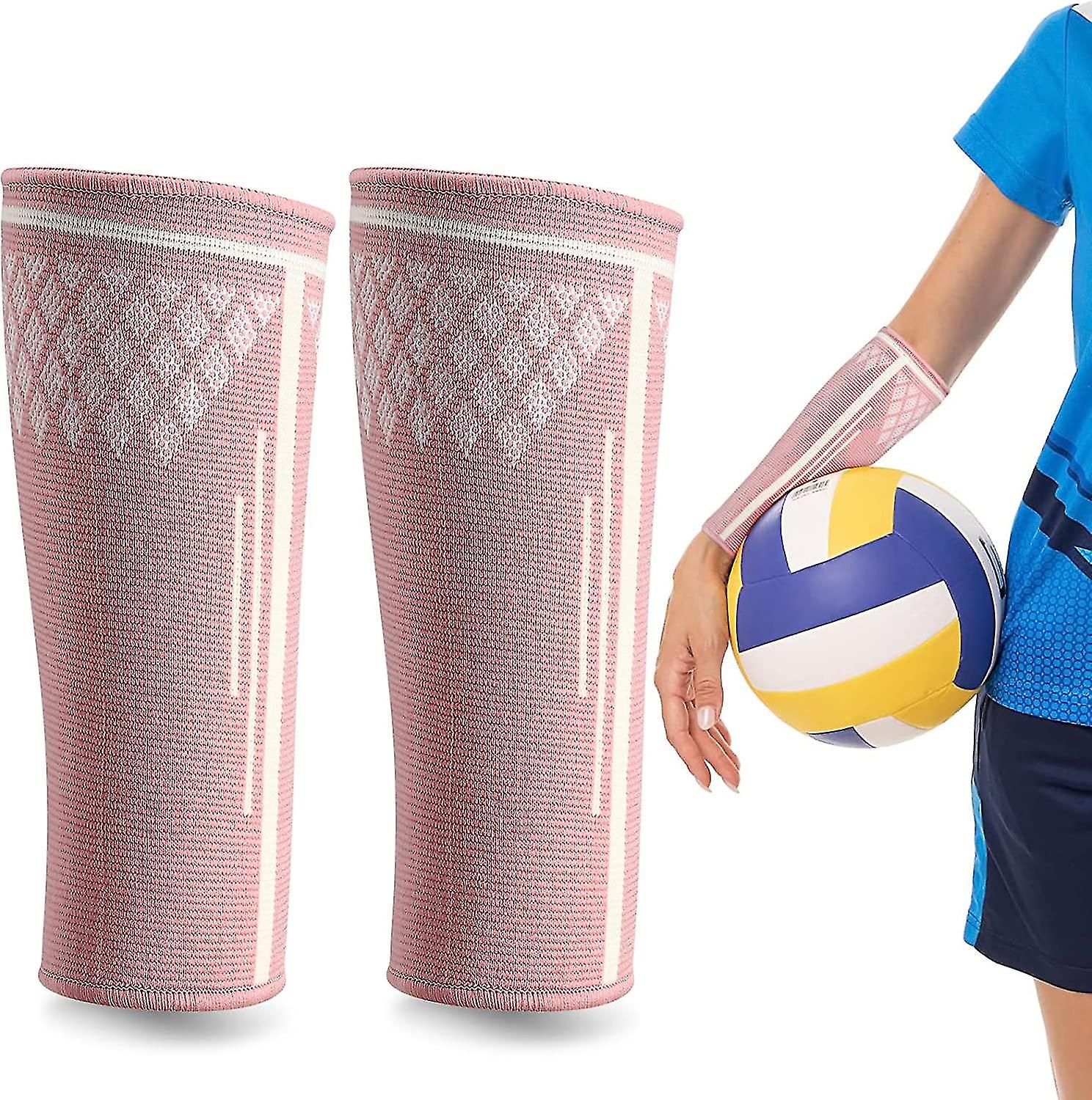 1 Pair Volleyball Arm Sleeves， Volleyball Compression Sleeves Sports Forearm Sleeves， Passing Forearm Sleeves