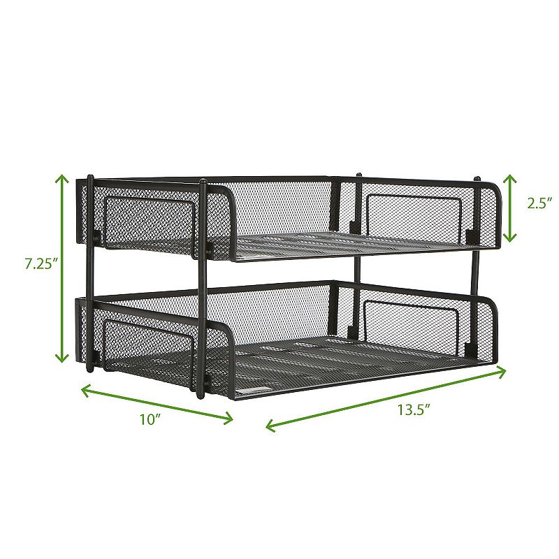 Mind Reader 2-Pack Stackable File Holder Trays