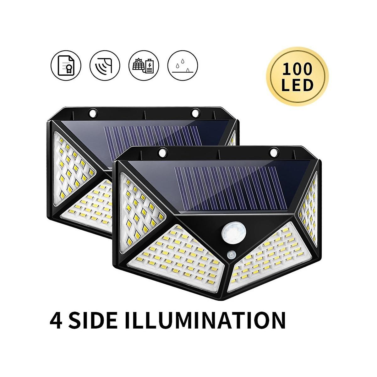 2pack Solar Led Light Outdoor Solar Light Pir Motion Sensor Wall Light Waterproof Solar Powered Sun