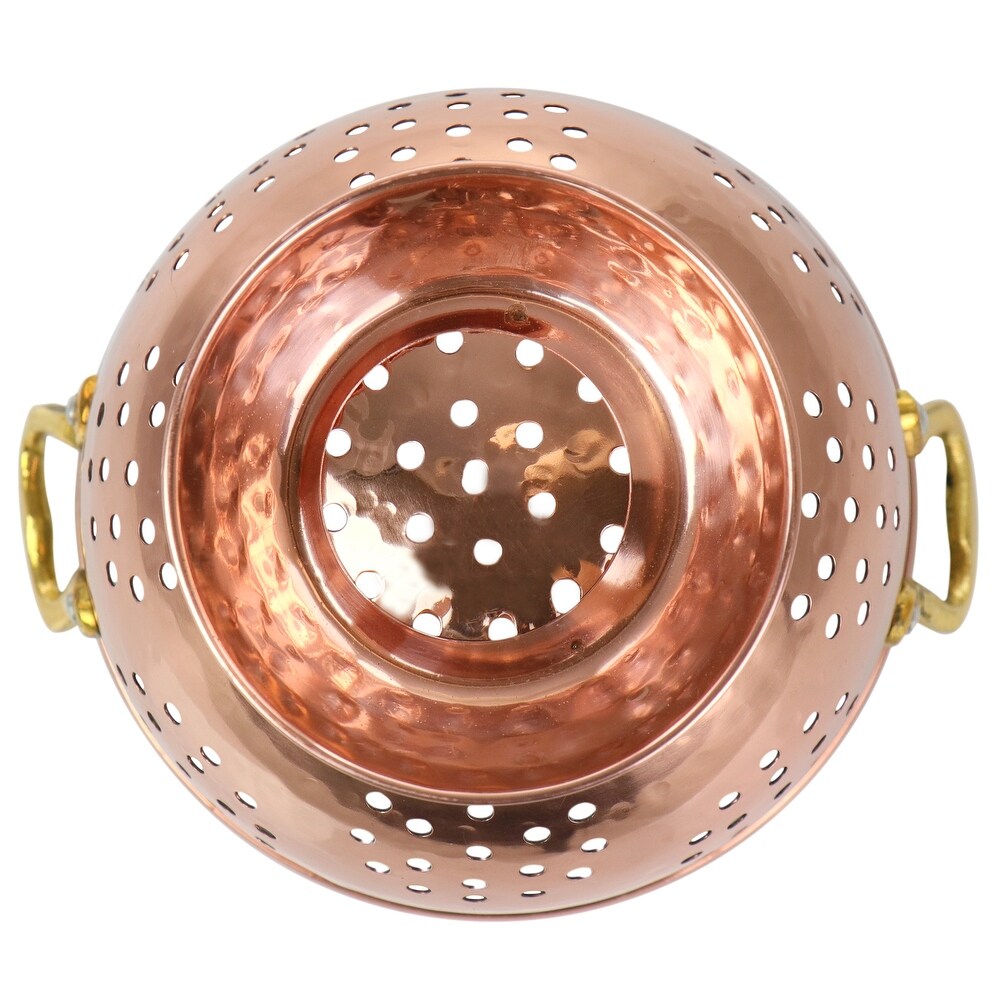 Small 0.8 Quart Stainless Steel Colander in Bronze