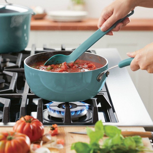 Rachael Ray Cook Create Aluminum Nonstick Saucier Pan 3qt Agave Blue