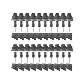 NUVO IRON Square Surface Mount Stair Railing Adapters for 34 in. Square Balusters (20-Piece) SQMSRA