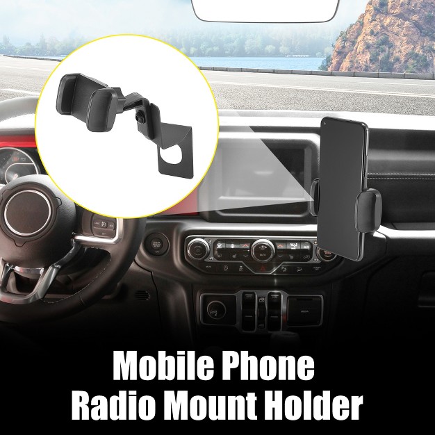 Unique Bargains Phone Holder Mount Kit For Jeep Wrangler Jl Jlu For Gladiator Jt Black