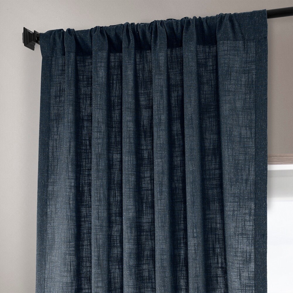 Exclusive Fabrics Heavy Faux Linen Curtain (1 Panel)