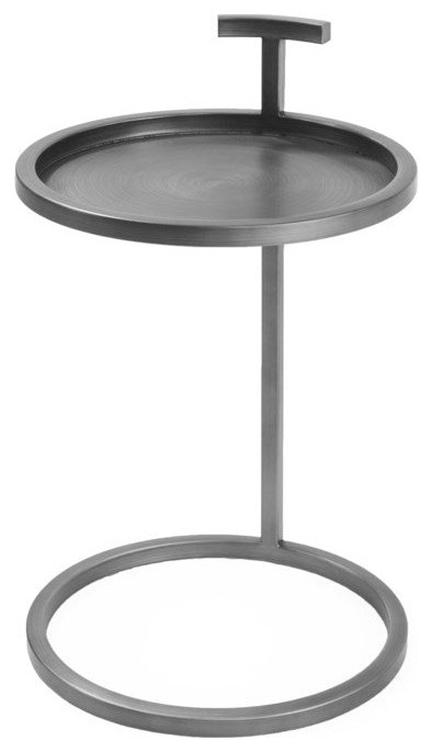 Susanna End Table  Brushed Silver Stainless Steel Frame   Contemporary   Side Tables And End Tables   by Peachtree Fine Furniture  Houzz