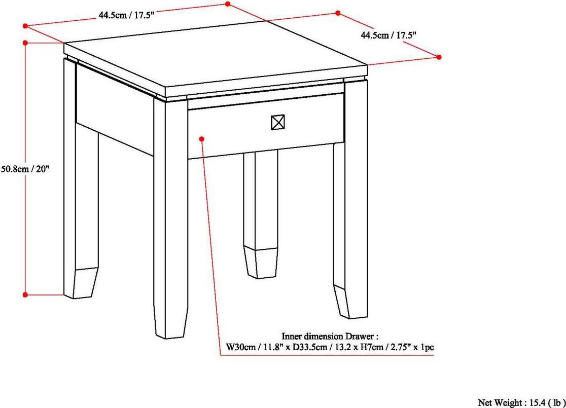 Brooklyn + Max City Solid Wood Square End Table  Crowdfused