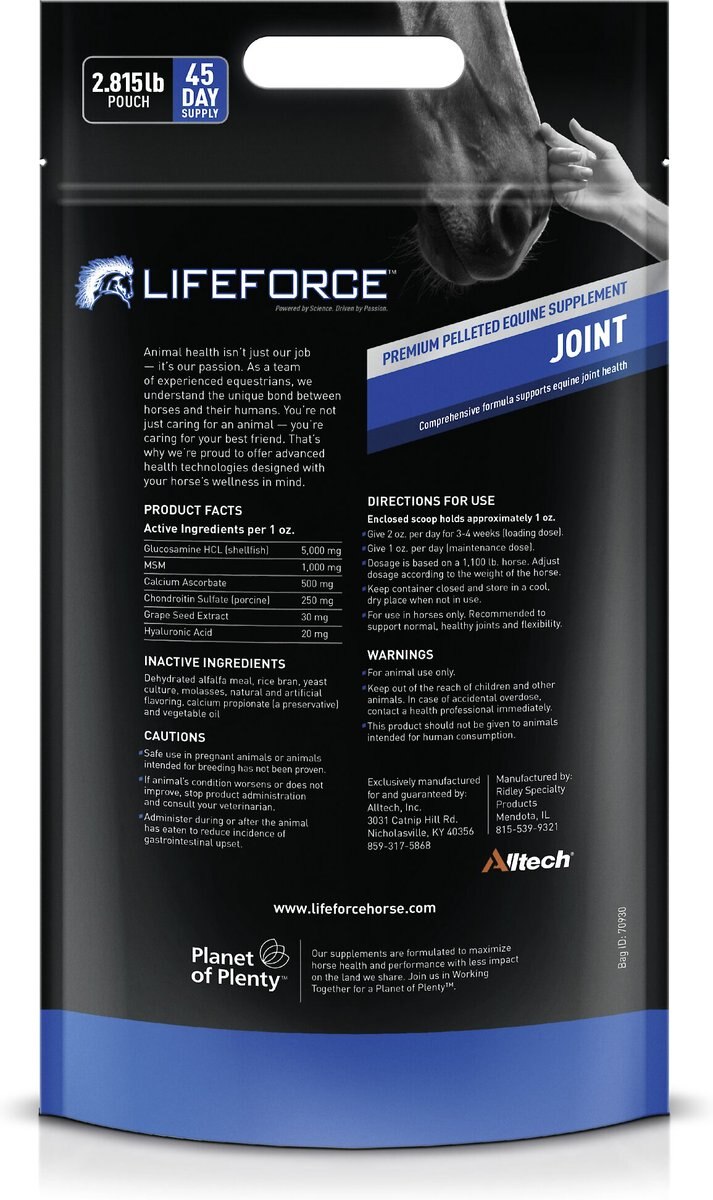 Lifeforce Joint Support Horse Supplement， 2.82-lb pouch