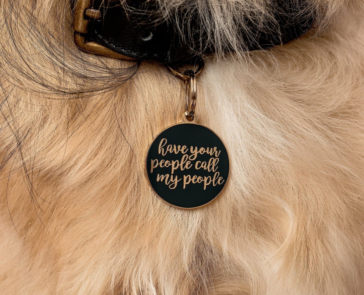 Two Tails Pet Company Personalized Have Your People Dog and Cat ID Tag