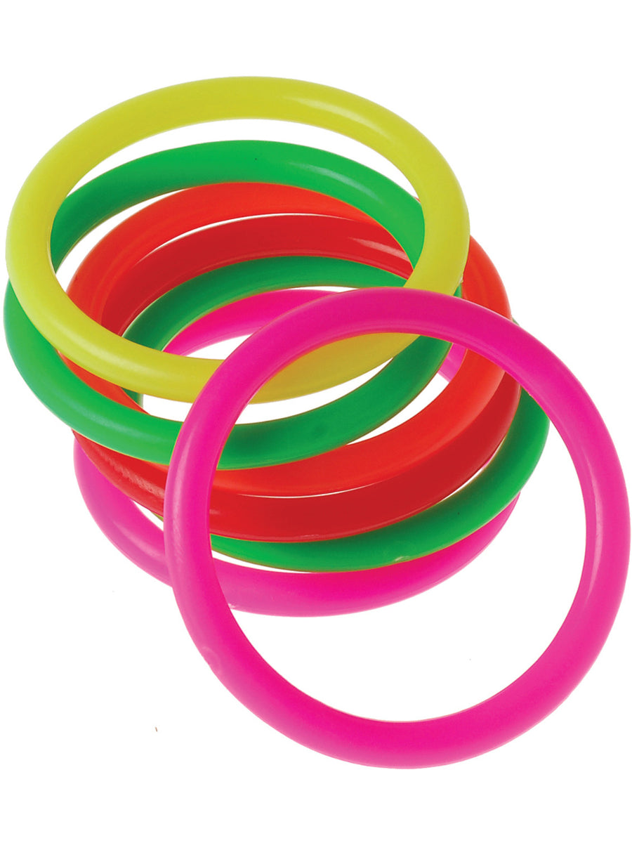 US Toy Company C5 Neon Carnival Rings-2.75 Inch - Pack of 12