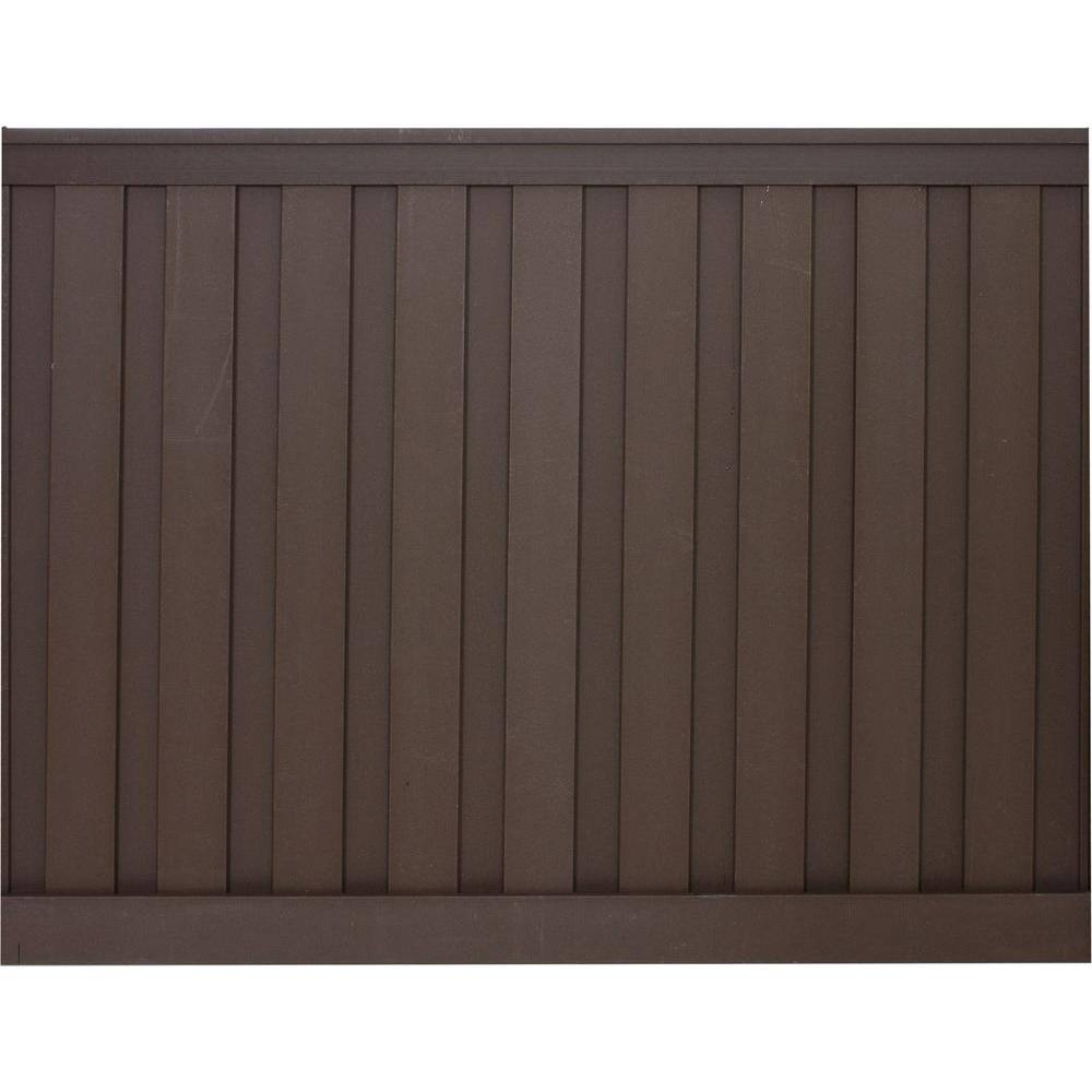 Trex Seclusions 6 ft. x 8 ft. Woodland Brown Wood-Plastic Composite Board-On-Board Privacy Fence Panel Kit TFBPFK68