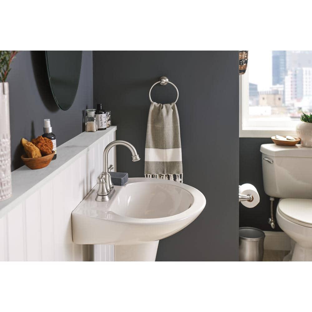 MOEN Brecklyn 4 in Centerset 2Handle Bathroom Faucet in Spot Resist Brushed Nickel