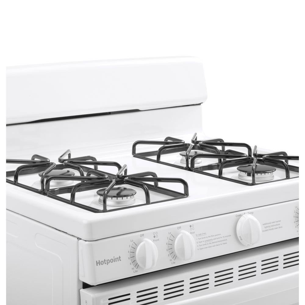 Hotpoint 30 in. 4.8 cu. ft. Gas Range in White RGBS200DMWW