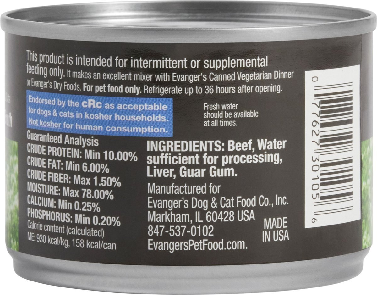 Evanger's Grain-Free Beef Canned Dog and Cat Food